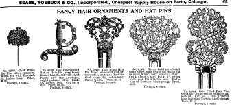 Hatpins From 1897 Sears Catalog